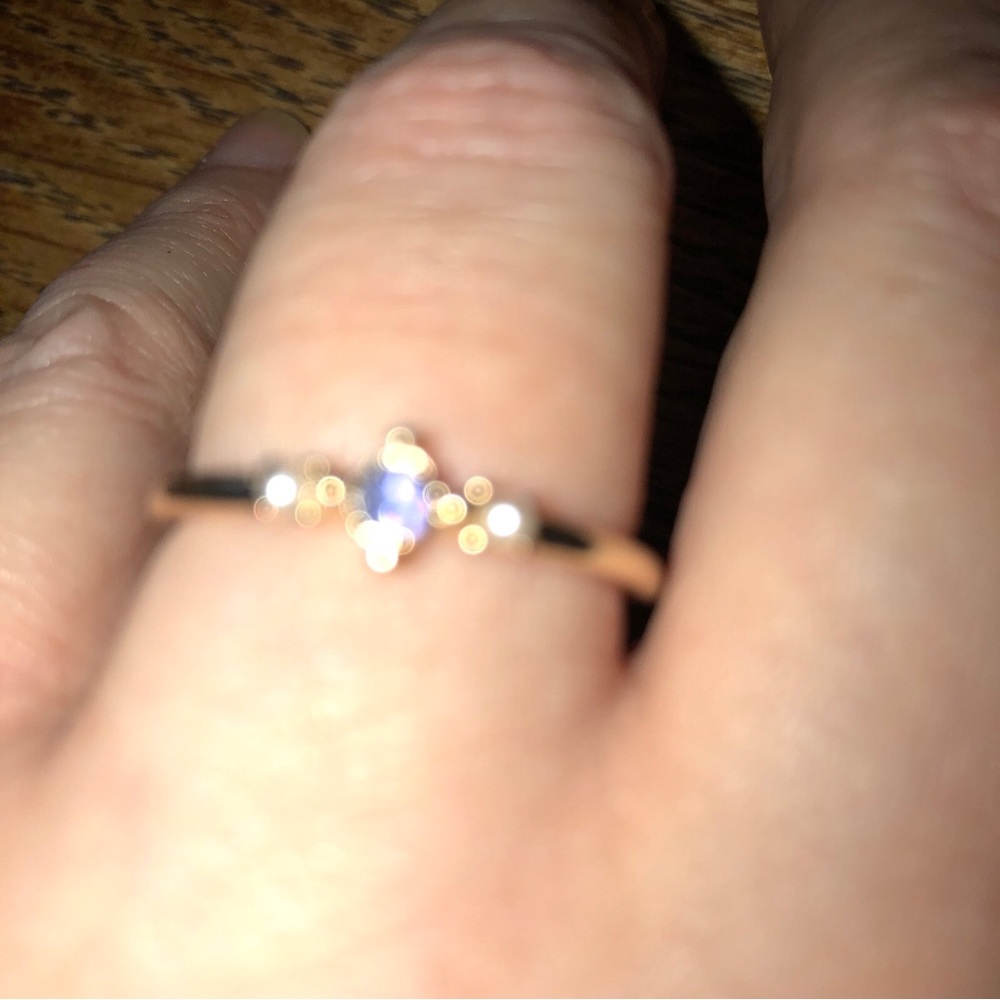 Gold Stackable Multi-Gemstone Ring - Picture 2 of 11